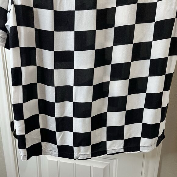 H&M Relaxed Fit Checkered Short Sleeve Button Up Collared Shirt Men's Size XS - Picture 9 of 10